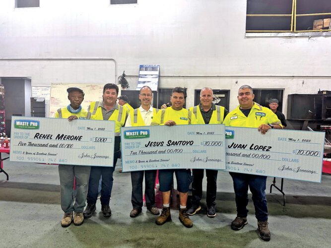Waste Pro Fort Myers drivers and helpers earn 45,000 in Safety Awards